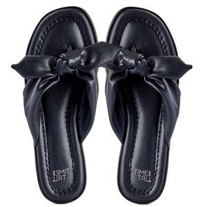 COPY - Time & TRU Tru Women's Black Bow Thong Flip Flop Sandals NEW NWT